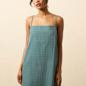 Fatherty NWT Geo Teal Strappy Dress